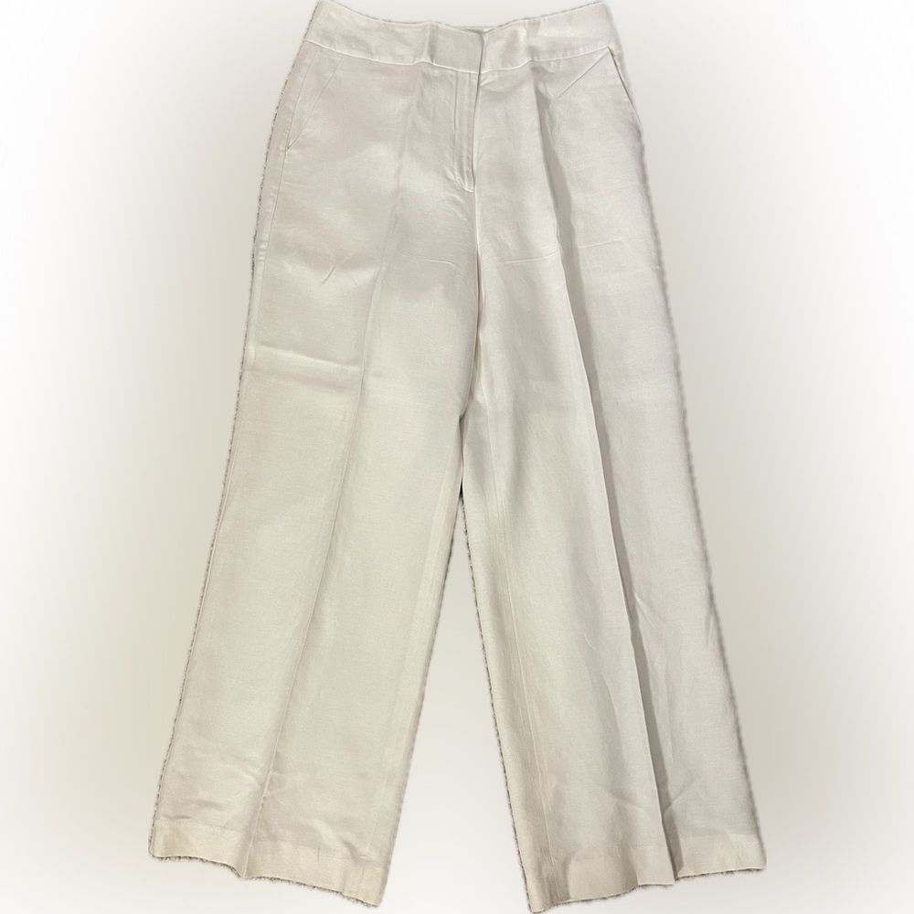 White Linen Calvin Klein Ivory colored White/Ivory Pants Sz 12